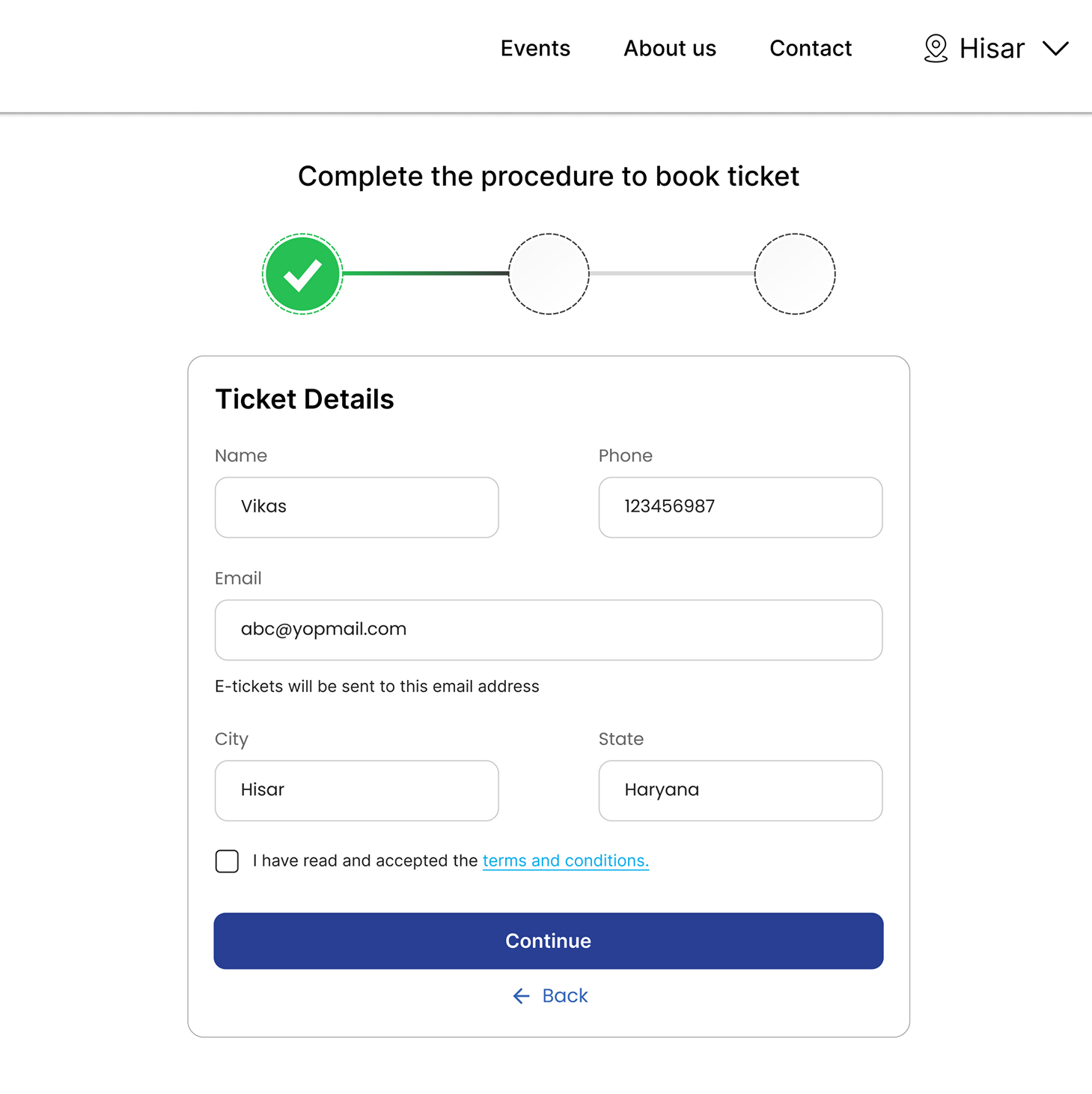 Online Ticket Sales