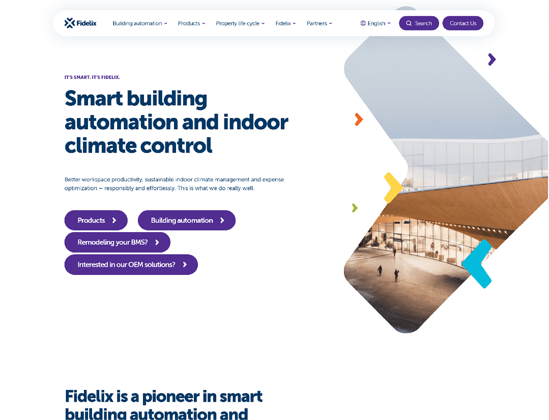 Fidelix building automation platform, software developed by Repozitory for a client in Finland